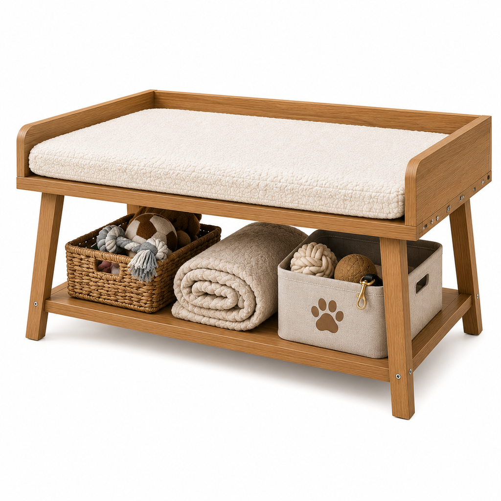 navioralife™ NestLift Elevated Dog Bed with Storage Shelf