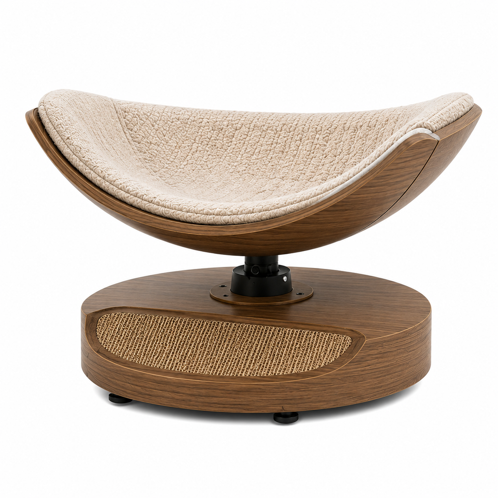 navioralife™ HaloRest Rotating Cat Lounge & Scratch Station